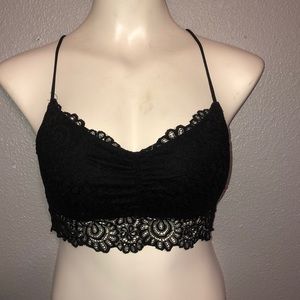 Adorable black bralett super cute back size medium